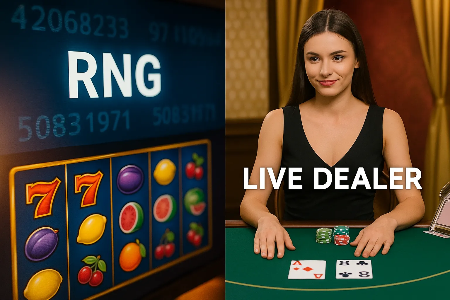 What’s the Difference Between RNG and Live Dealers