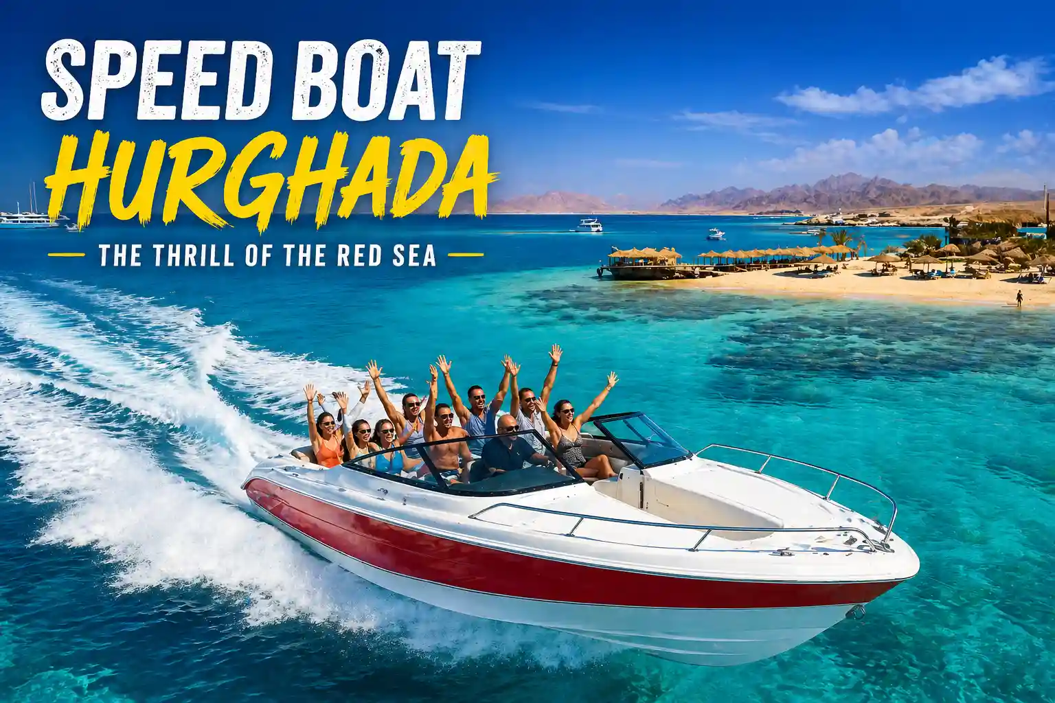 speed boat hurghada red sea island hopping snorkeling tour